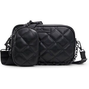 Womens Synthetic Handbag Medium Crossbody Shoulder Bag Zipper Closure